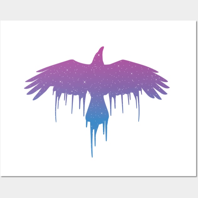 The Midnight Raven Colour Wall Art by ToyRobot